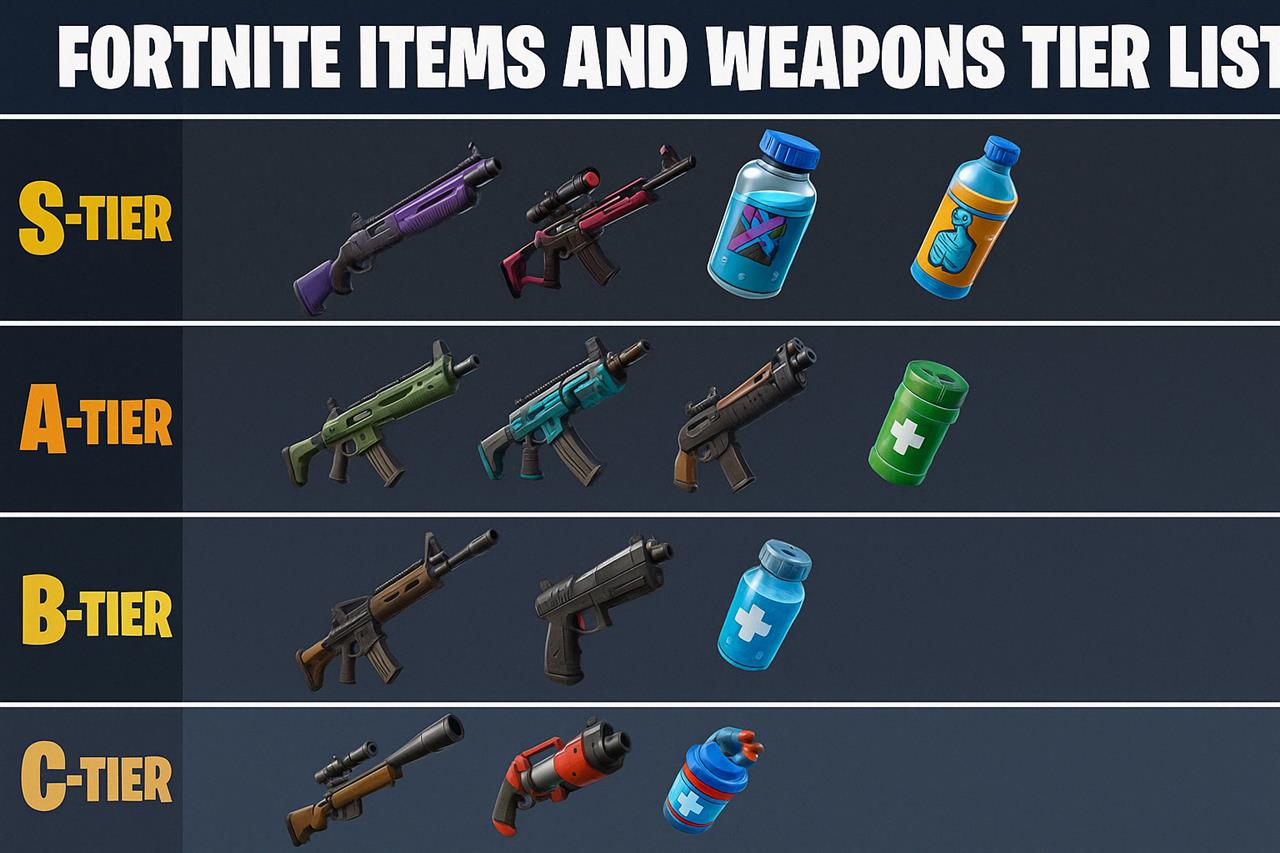 Fortnite items and weapons tier list