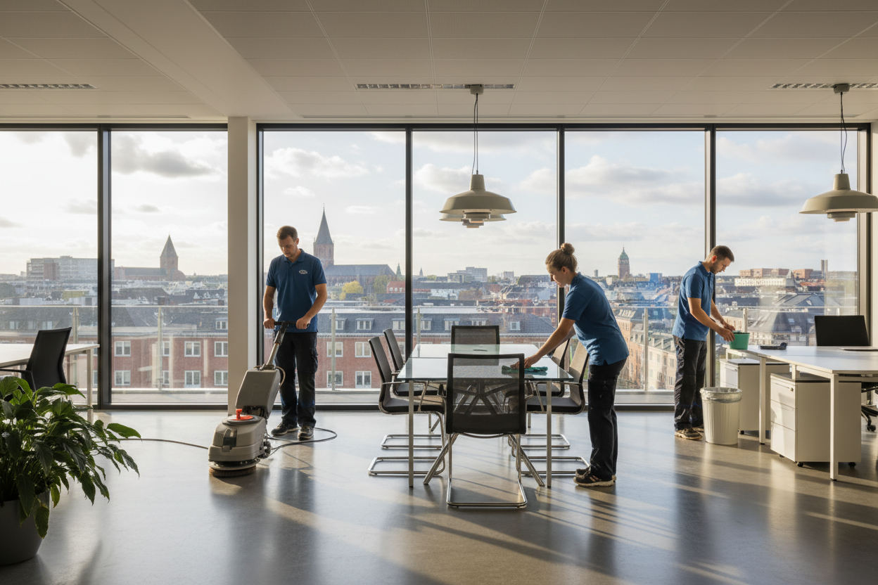 Erhvervsrengøring i Aarhus: Et rent arbejdsmiljø betaler sig
